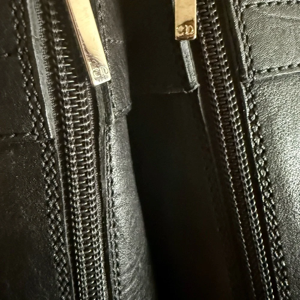 AUTHENTIC DIOR Black Leather Knee-High Boots - Picture 7 of 12